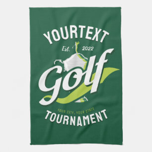Pro Golfer NAMN Golf Trophy Tournament Golfing Kökshandduk