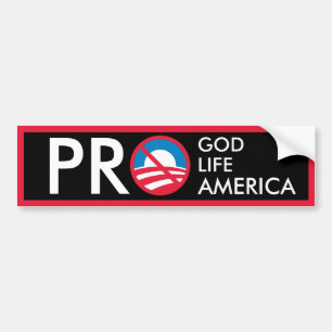 Pro gudliv America=Anti-Obama Bildekal