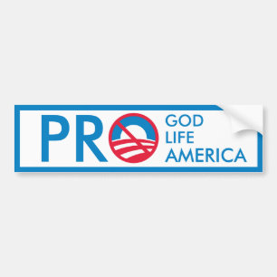Pro gudliv America=Anti-Obama Bildekal