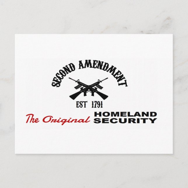 PRO GUN: ORIGINAL HOMELAND SECURITY 2nd ÄNDRING Vykort (Framsida)