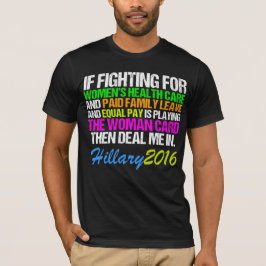 Pro Hillary för kvinnakort citationstecken T-shirt