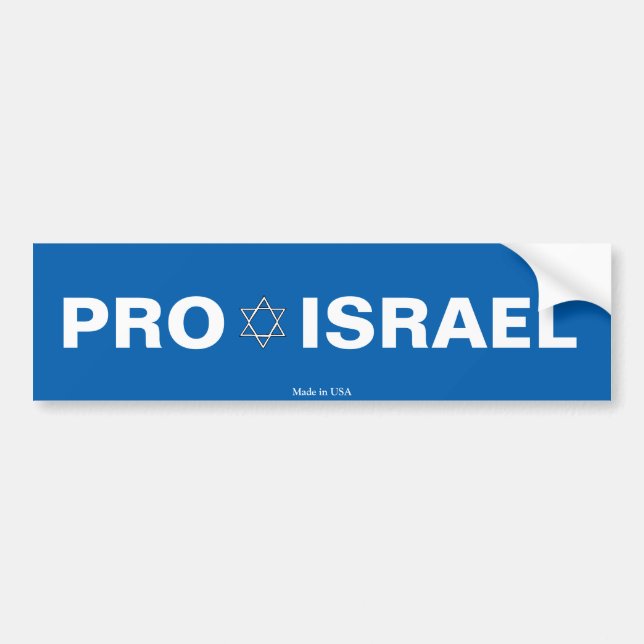 Pro Israel bildekal (Framsidan)