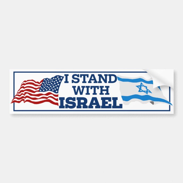 Pro-Israel - jag står i Israel Bildekal (Framsidan)