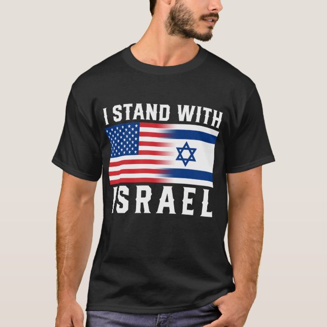 Pro-Israel - jag står i Israel T Shirt (Framsida)