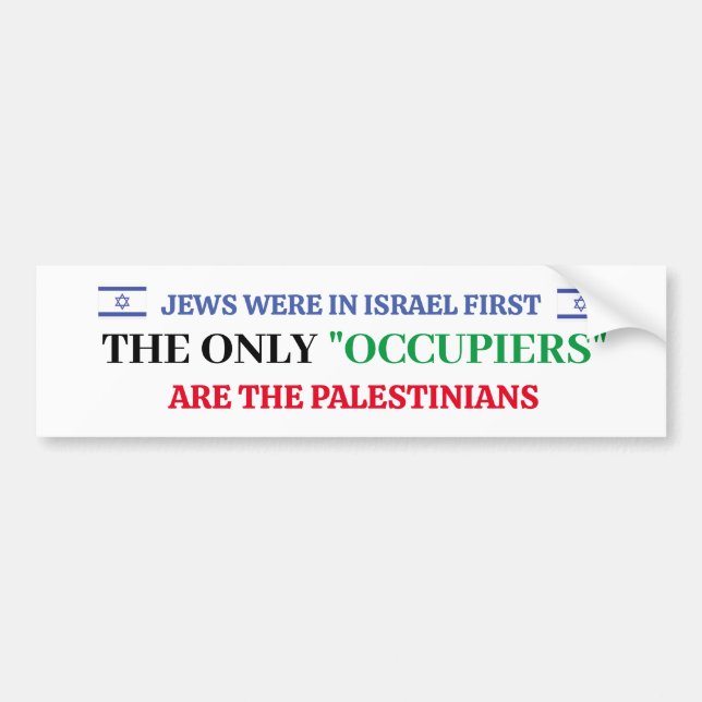 Pro-Israel - jag står med Israels Bumper Sticker Bildekal (Framsidan)