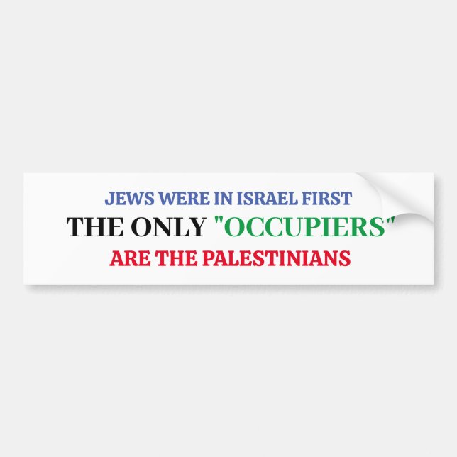 Pro-Israel - jag står med Israels Bumper Sticker Bildekal (Framsidan)