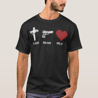 Pro Jesus Pro Gun Pro Life Christian Tanktop T Shirt