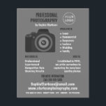 Pro-kameraikon, fotograf, fotouthyrning flygblad<br><div class="desc">Pro-kameraikon,  fotograf,  fotohyr annonseringsflygare i Affärskortet Store.</div>
