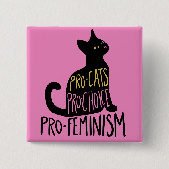 Pro-katter Pro-val pro-feminism Knapp (Framsida)