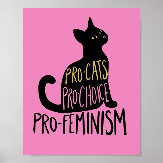 Pro-katter Pro-val pro-feminism Poster (Framsidan)