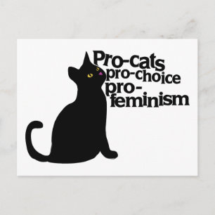 pro-katter-protektionism för feminism vykort