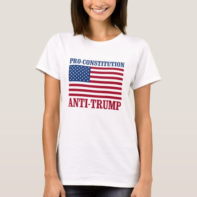 Pro-Konstitution Anti-Trumf - Anti-Trumf - T Shirt (Framsida)