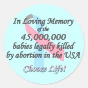 Pro Life, abortstatistik Runt Klistermärke