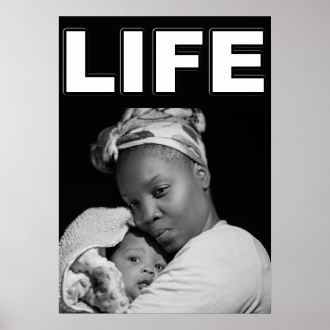 PRO-LIFE AFRICAN AMERICAN MOR OCH BABY POSTER (Framsidan)