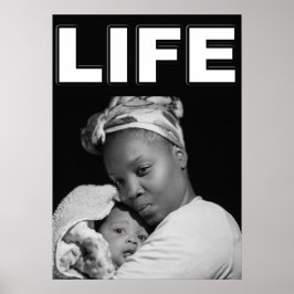 PRO-LIFE AFRICAN AMERICAN MOR OCH BABY POSTER