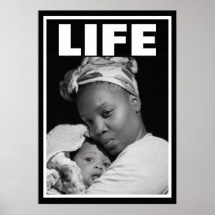 PRO-LIFE AFRICAN AMERICAN MOR OCH BABY POSTER
