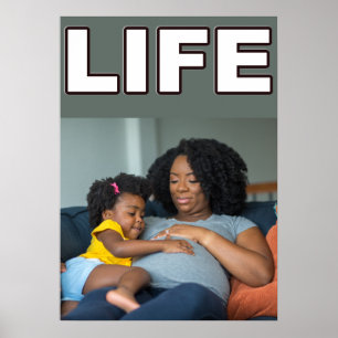 PRO-LIFE AFRICAN AMERICAN PREGNANT MOR DAUGHTER POSTER