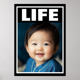 Pro-Life Bebis Vacker Asiatisk Baby Pojke Smilar Poster