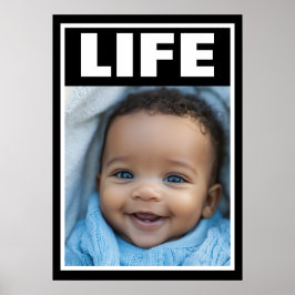 Pro-Life Bebis Vacker Svart Baby Pojke Leende Poster