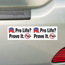 Pro Life? Bevisa det - Förbjud angreppsvapen 2 för Bildekal