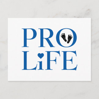 Pro Life Blue Vykort