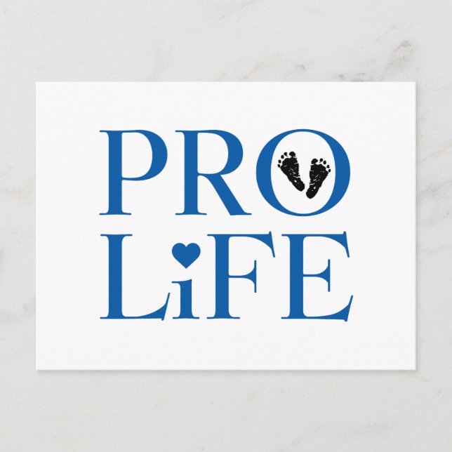 Pro Life Blue Vykort (Framsida)