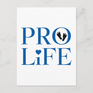 Pro Life Blue Vykort