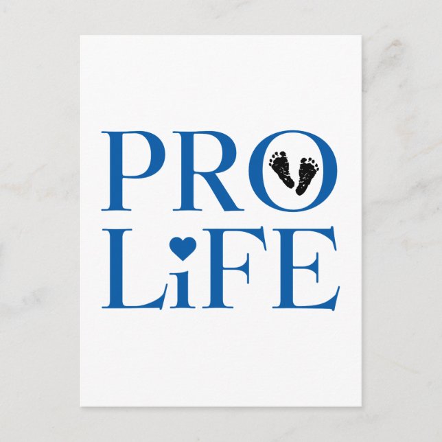Pro Life Blue Vykort (Framsida)