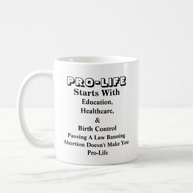 PRO-Life börjar med utbildning, hälsovård och..... Kaffemugg (Vänster)
