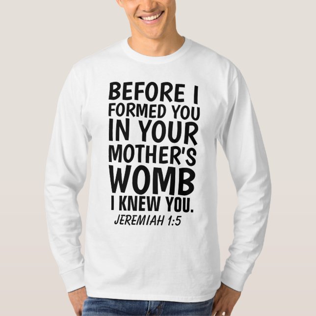 PRO LIFE CHRISTIAN T-SHIRTS IN THE WOMB (Framsida)