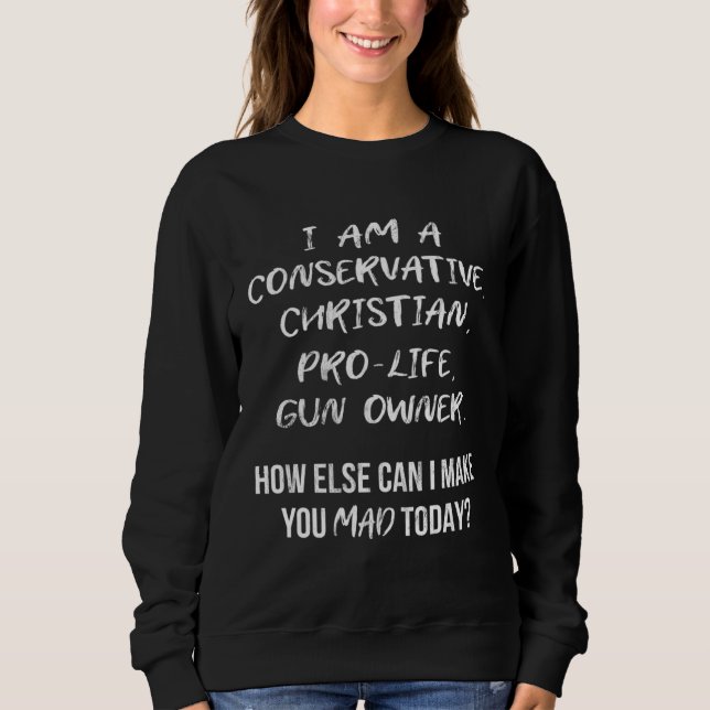 Pro Life conservative Christian weapon owners T Shirt (Framsida)