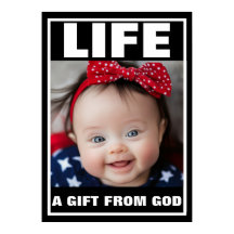 PRO-LIFE CUTE SMILING DOWN SYNDROME BABY LIFE