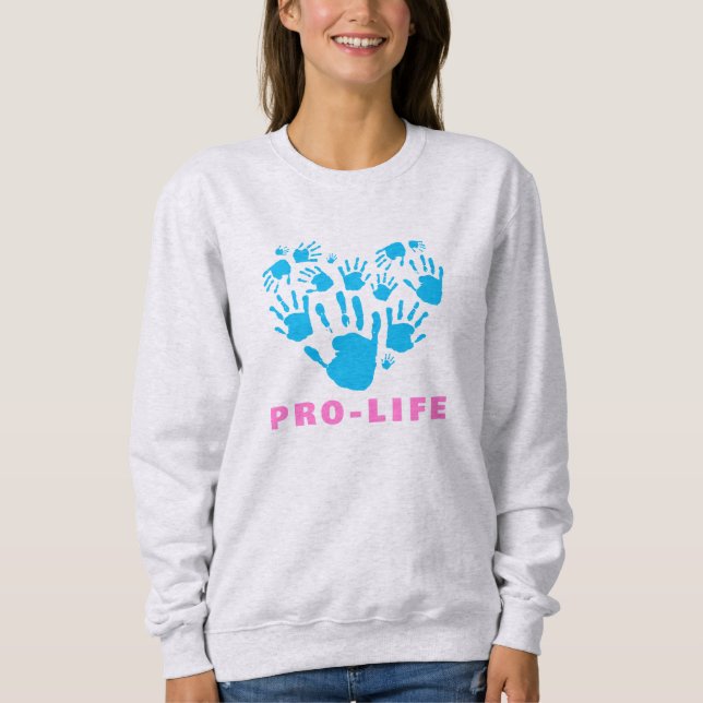 Pro-Life Handprint Heart – Value Life Awareness  T Shirt (Framsida)