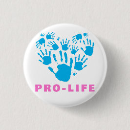 Pro-Life Handprint Hjärtformad – Värdesätt Liv Med Knapp