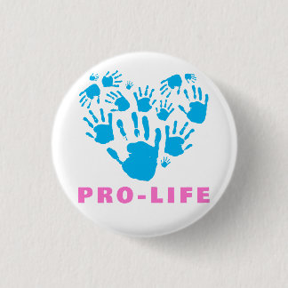 Pro-Life Handprint Hjärtformad – Värdesätt Liv Med Knapp