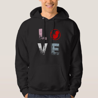 Pro Life Kärlek Anti-Aboration Högers Pro Life Hoodie