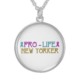 Pro-Life New Yorker Necklace Sterling Silver Halsband