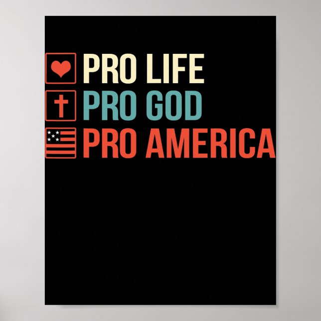 Pro Life Pro God Pro Amerika proffs Aboration prof Poster (Framsidan)