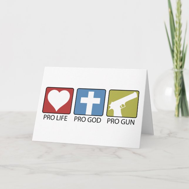 Pro Life, Pro God, Pro Gun Kort (Framsida)