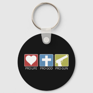 Pro Life, Pro God, Pro Gun Nyckelring