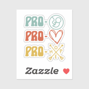 Pro-Life Pro-Kärlek Pro-Hope-Vintage Klistermärken