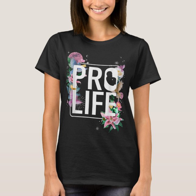 Pro Life Prolife Pro God Välj Life-Konservativ T Shirt (Framsida)