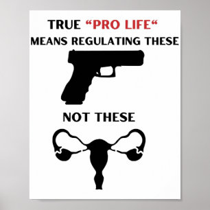 Pro Life reglerar Guns Ord Art Poster