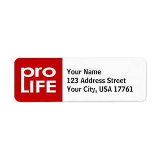 Pro Life-Returetiketter Returadress Etikett
