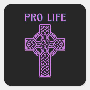 Pro Life Roman Cathlic Fyrkantigt Klistermärke