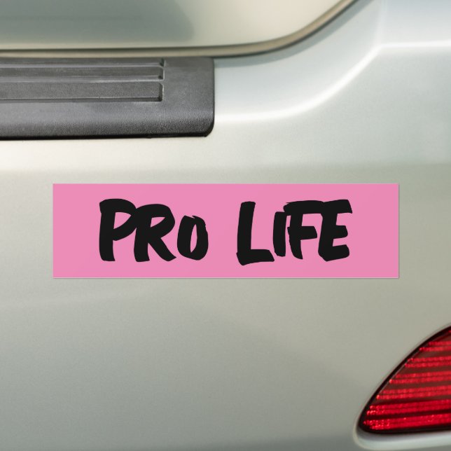 PRO LIFE ROSA BUMPER STICKER BILDEKAL (På Bil)
