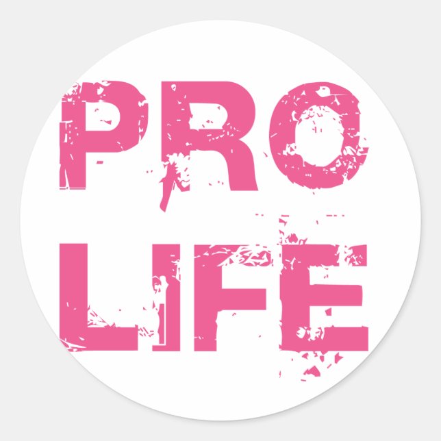 Pro Life Runt Klistermärke (Framsida)
