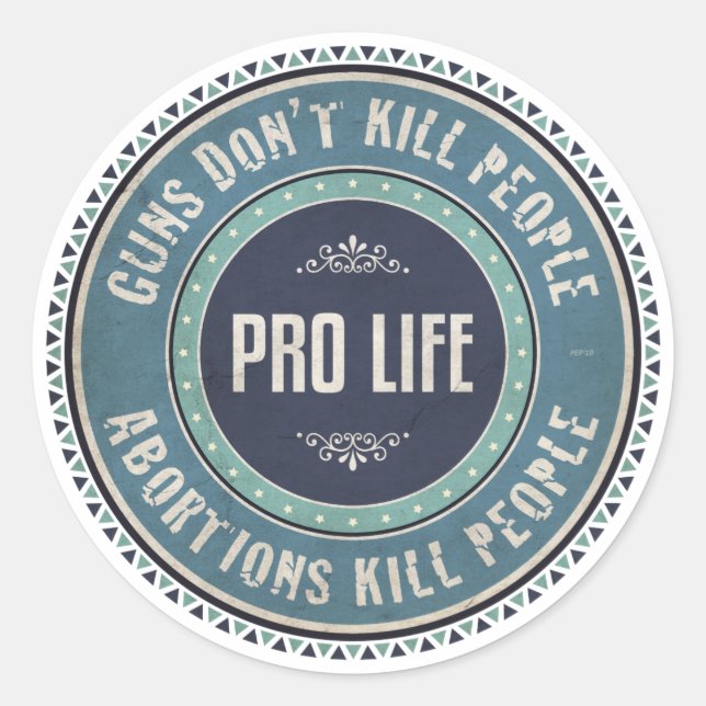 Pro Life Runt Klistermärke (Framsida)