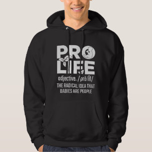 Pro Life Support Baby Anti Aboration Human Högers Hoodie