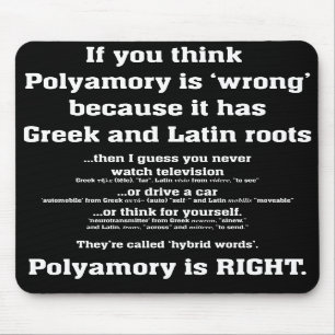 Pro-Literate Polyamory Mousepad - svart Musmatta